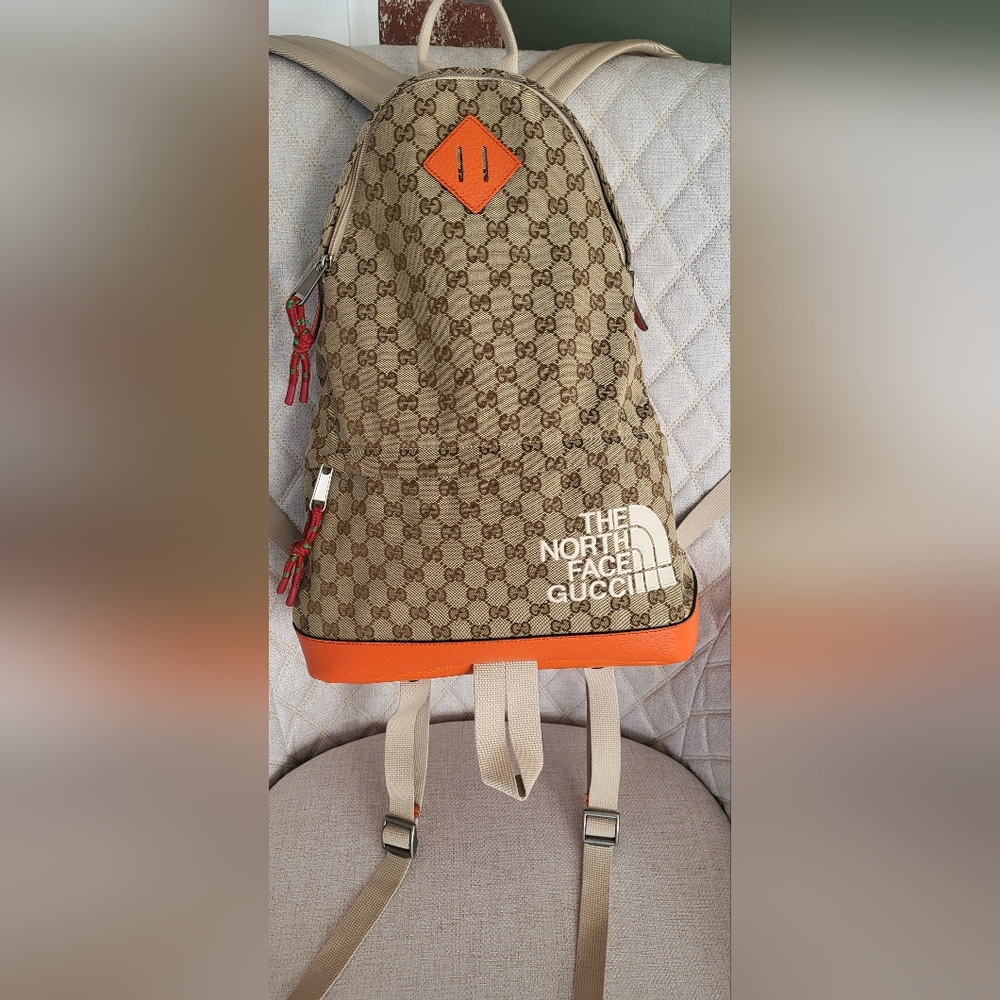 Gucci x North Face GG Canvas Backpack, Like New